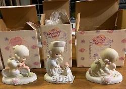 PRECIOUS MOMENTS GROWING IN GRACE 9 FIGURINES Infant through age 8 with boxes
