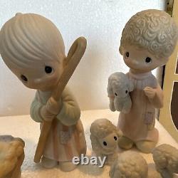 PRECIOUS MOMENTS NATIVITY-1979 9 PC Set (COME LET US ADORE HIM)
