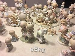 PRECIOUS MOMENTS & OTHER LOT OF 60 porcelain FIGURINES Great CONDITION