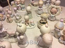 PRECIOUS MOMENTS & OTHER LOT OF 60 porcelain FIGURINES Great CONDITION