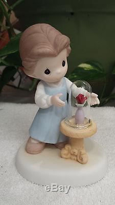 PRECIOUS MOMENTS OUR LOVE IS FOREVER IN BLOOM 930005 DISNEY'S BELLE WithROSE