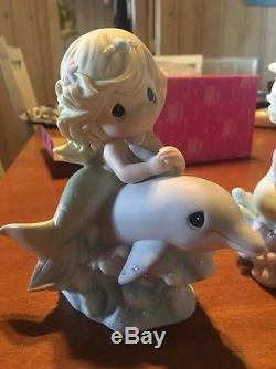 PRECIOUS MOMENTS SEA OF FRIENDSHIP FIGURINES Set Of 4 WithBoxes