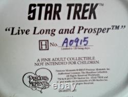 PRECIOUS MOMENTS STAR TREK Live Long and Prosper 2015 Hamilton Col. NEW