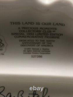 PRECIOUS MOMENTS This Land Is Our Land 527386 Signed by Sam Butcher