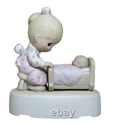 PRECIOUS MOMENTS Vintage RARE 1979 Hand Rocks Future E5204 Mozart's Lullaby