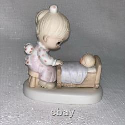 PRECIOUS MOMENTS Vintage RARE 1979 Hand Rocks Future E5204 Mozart's Lullaby