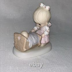 PRECIOUS MOMENTS Vintage RARE 1979 Hand Rocks Future E5204 Mozart's Lullaby