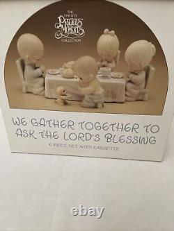PRECIOUS MOMENTS WE GATHER TOGETHER TO ASK THE LORDS BLESSING 6 PC SET Retired