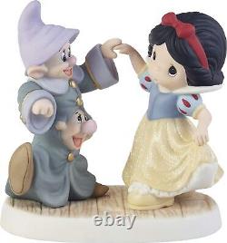 Porcelain Figurine Precious Disney Snow White Seven Dwarfs Dance Multicolour Fun