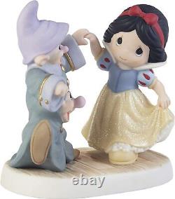 Porcelain Figurine Precious Disney Snow White Seven Dwarfs Dance Multicolour Fun