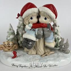 Precious Moment LE Being Together No Matter The Weather Christmas Couple Rare