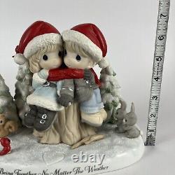 Precious Moment LE Being Together No Matter The Weather Christmas Couple Rare