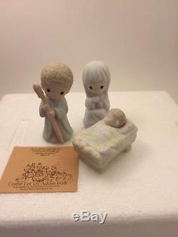 Precious Moments 11pc Miniature Nativity Scene Set Come Let Us Adore Him E-2395