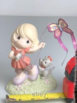 Precious Moments #143024 You Lift My Spirits Girl and Kitten withButterfly Kite