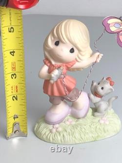 Precious Moments #143024 You Lift My Spirits Girl and Kitten withButterfly Kite