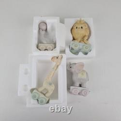 Precious Moments 14pc Birthday Train Set Baby Thru Age 12 + Clown + Baby Read