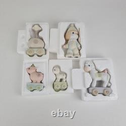 Precious Moments 14pc Birthday Train Set Baby Thru Age 12 + Clown + Baby Read