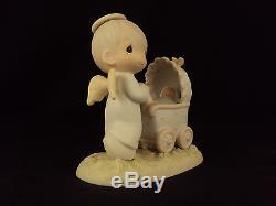 Precious Moments, 16012, Baby's First Trip, Olive Branch, 1985 RARE FIND