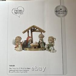 Precious Moments 199301 For Unto Us A Child Is Born Hallmark Exclusive 7 Piece