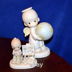 Precious Moments 1994 HE'S GOT THE WHOLE WORLD IN HIS HANDS 9-INCH #1352 OF 2000