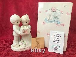 Precious Moments 1995 163821 Sharing The Gift Of 40 Precious Years Nib-mint