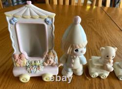 Precious Moments 19pc Birthday Train Set Baby Thru Age 16 (0-16) + Clown + Frame