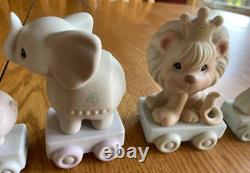 Precious Moments 19pc Birthday Train Set Baby Thru Age 16 (0-16) + Clown + Frame