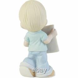 Precious Moments 203006 Mom, You Deserve The World Boy Bisque Porcelain Figurine