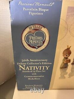 Precious Moments 30th Anniversary Deluxe Collectors Edition Nativity 13 Pieces