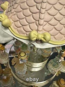 Precious Moments 3 Tier Mirrored Carousel with 12 figurines 2002 Enesco RARE