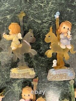 Precious Moments 3 Tier Mirrored Carousel with 12 figurines 2002 Enesco RARE