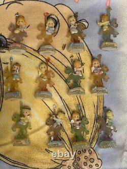 Precious Moments 3 Tier Mirrored Carousel with 12 figurines 2002 Enesco RARE