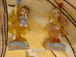Precious Moments 3 Tier Mirrored Carousel with 12 figurines 2002 Enesco RARE