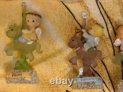 Precious Moments 3 Tier Mirrored Carousel with 12 figurines 2002 Enesco RARE
