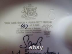Precious Moments#526010 YOU ARE SUCH A PURRFECT FRIEND 1992 LE 9-Inch withDome-NIB