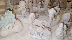 Precious Moments 66 PIECE LOT! Sugarland Village Ice Pond Warming Hut Pre-Owned