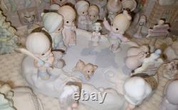 Precious Moments 66 PIECE LOT! Sugarland Village Ice Pond Warming Hut Pre-Owned