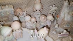 Precious Moments 66 PIECE LOT! Sugarland Village Ice Pond Warming Hut Pre-Owned
