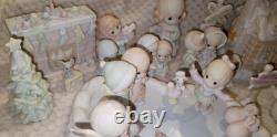 Precious Moments 66 PIECE LOT! Sugarland Village Ice Pond Warming Hut Pre-Owned