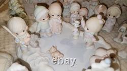 Precious Moments 66 PIECE LOT! Sugarland Village Ice Pond Warming Hut Pre-Owned