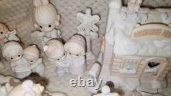Precious Moments 66 PIECE LOT! Sugarland Village Ice Pond Warming Hut Pre-Owned
