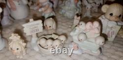 Precious Moments 66 PIECE LOT! Sugarland Village Ice Pond Warming Hut Pre-Owned