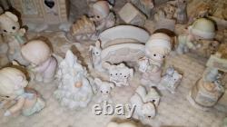 Precious Moments 66 PIECE LOT! Sugarland Village Ice Pond Warming Hut Pre-Owned
