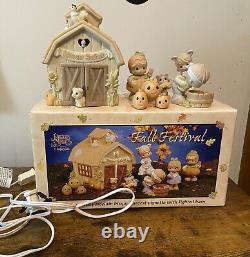 Precious Moments #732494, Fall Festival, 7 Piece Set, Lighted Barn, With Box