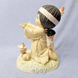 Precious Moments 9 A PRAYER WARRIOR'S FAITH CAN MOVE MTNS 354414 Squaw Papoose