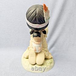 Precious Moments 9 A PRAYER WARRIOR'S FAITH CAN MOVE MTNS 354414 Squaw Papoose