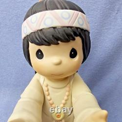 Precious Moments 9 A PRAYER WARRIOR'S FAITH CAN MOVE MTNS 354414 Squaw Papoose