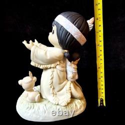 Precious Moments 9 A PRAYER WARRIOR'S FAITH CAN MOVE MTNS 354414 Squaw Papoose
