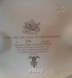 Precious Moments 9 Limited Edition Rare -You Are The Rose Of His Creation 1993