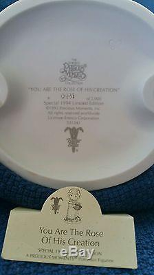 Precious Moments 9 Limited Edition Rare You Are The Rose Of His Creation 1994